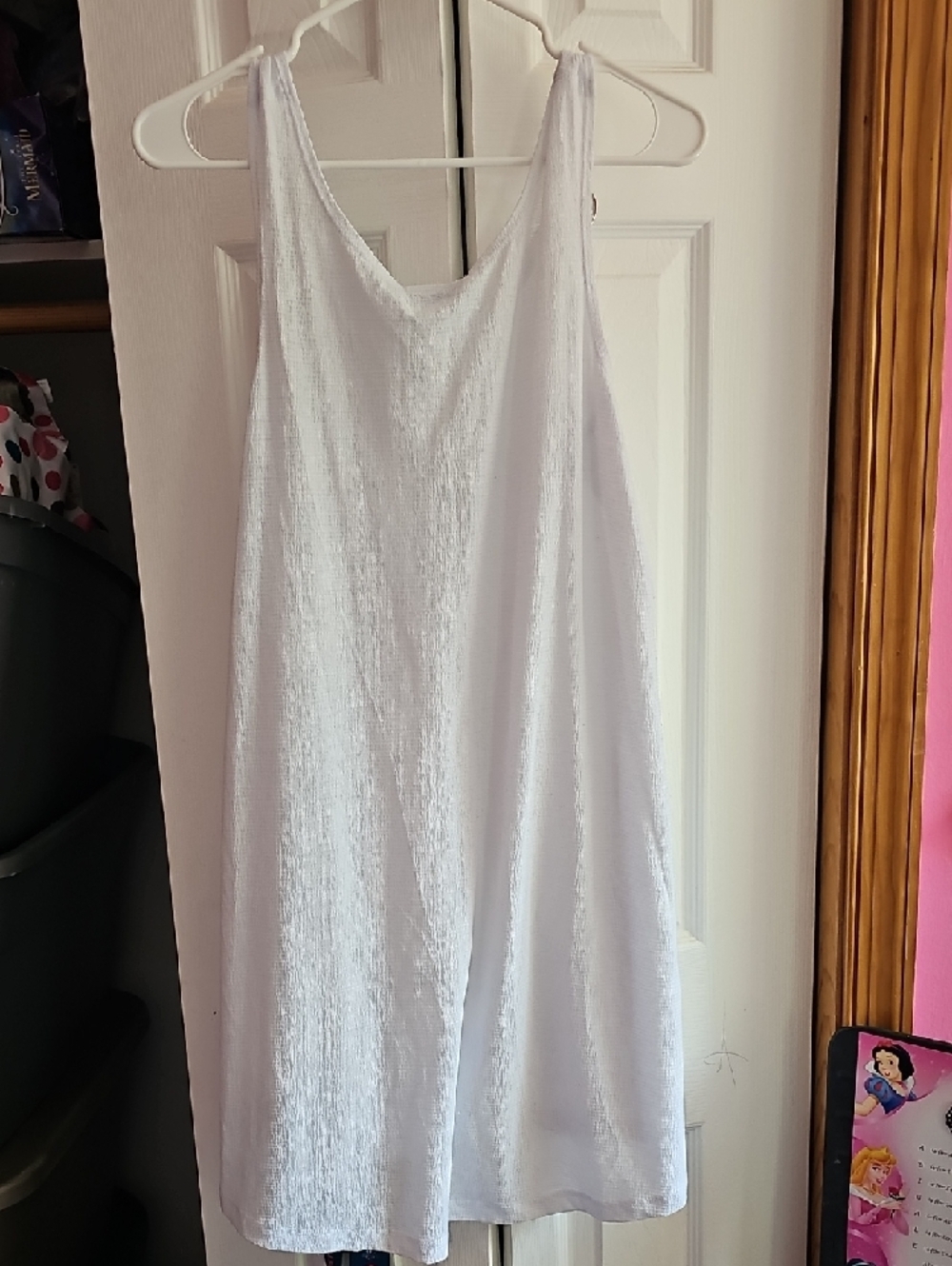 Apt. 9 White Textured Swim Coverup with Ring Shoulder Details - Picture 3 of 6